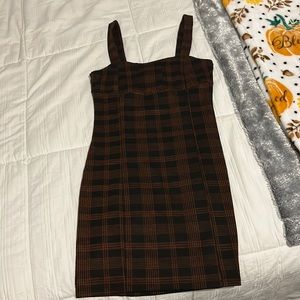 Plaid tight dress